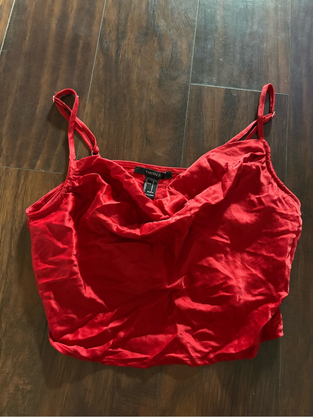 Forever 21 Red Cowl Neck Spaghetti Strap Camisole